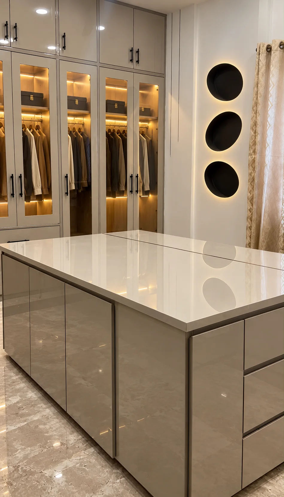 Dressing room details. Kitchens & Custom Furniture from the Mock Rock Gardening portfolio.
