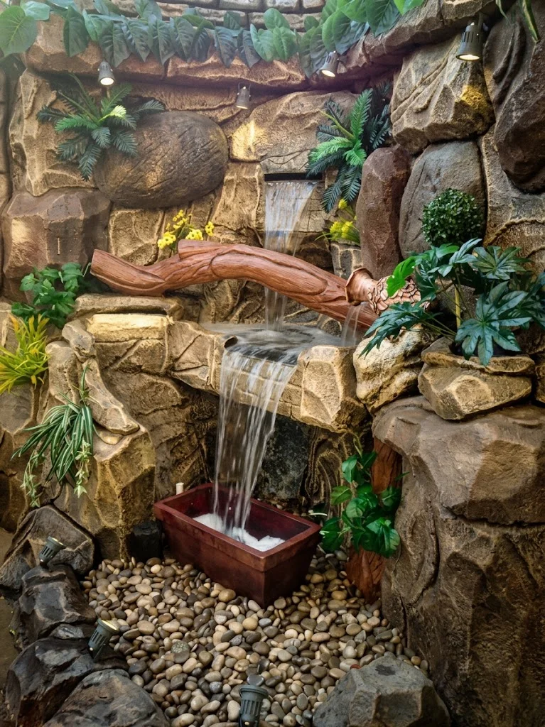 A waterfall in the details. Water Features & Fountains from the Mock Rock Gardening portfolio.