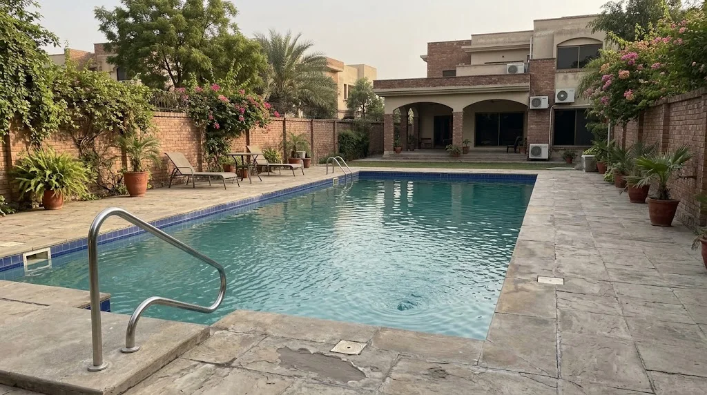 A courtyard made for a dip. Swimming Pools from the Mock Rock Gardening portfolio.
