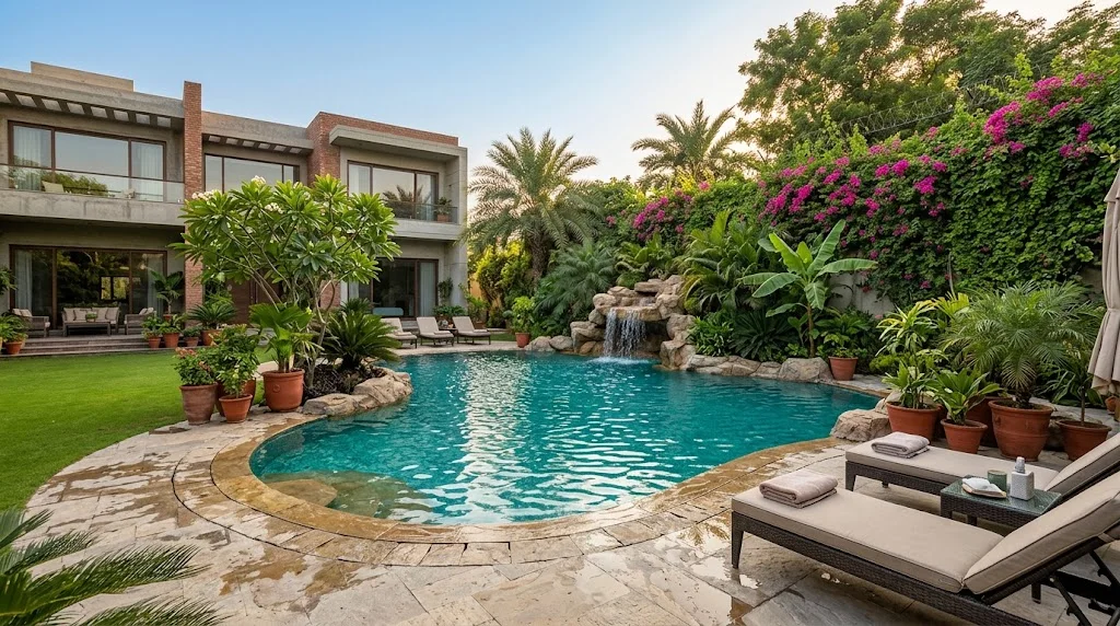 The garden pool. Swimming Pools from the Mock Rock Gardening portfolio.