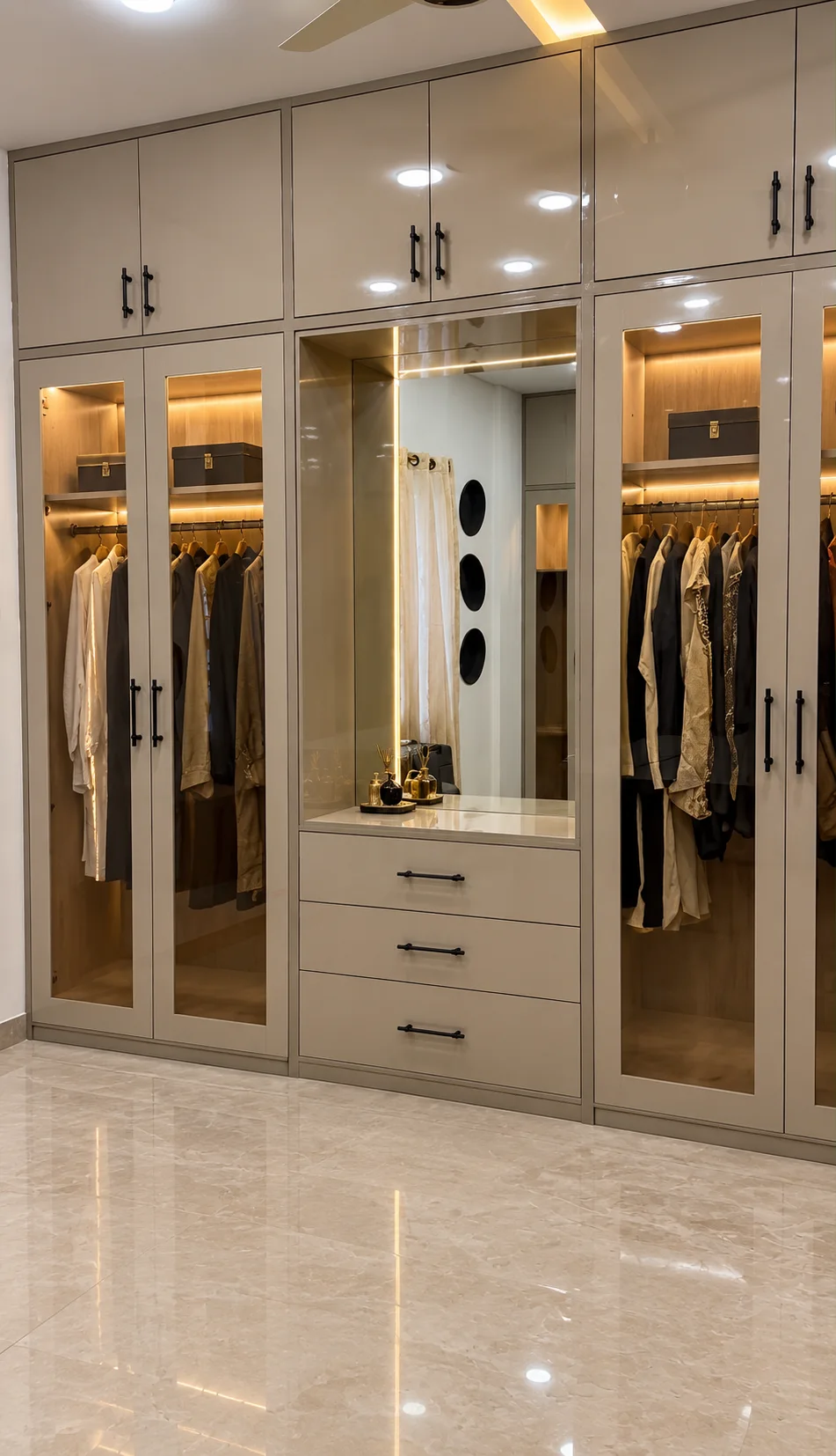 A wardrobe, beautifully fitted. Kitchens & Custom Furniture from the Mock Rock Gardening portfolio.