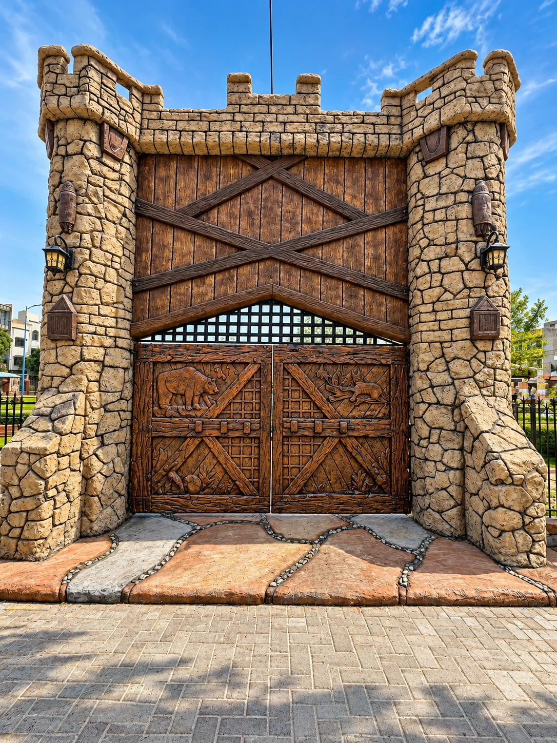 The handcrafted gateway. Exterior Design & Outdoor Living from the Mock Rock Gardening portfolio.