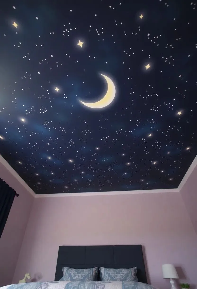 Moonlight overhead. Decorative Lighting & Star Ceilings from the Mock Rock Gardening portfolio.